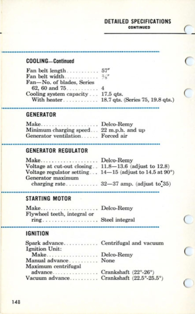 1957 Cadillac Salesmans Data Book Page 98